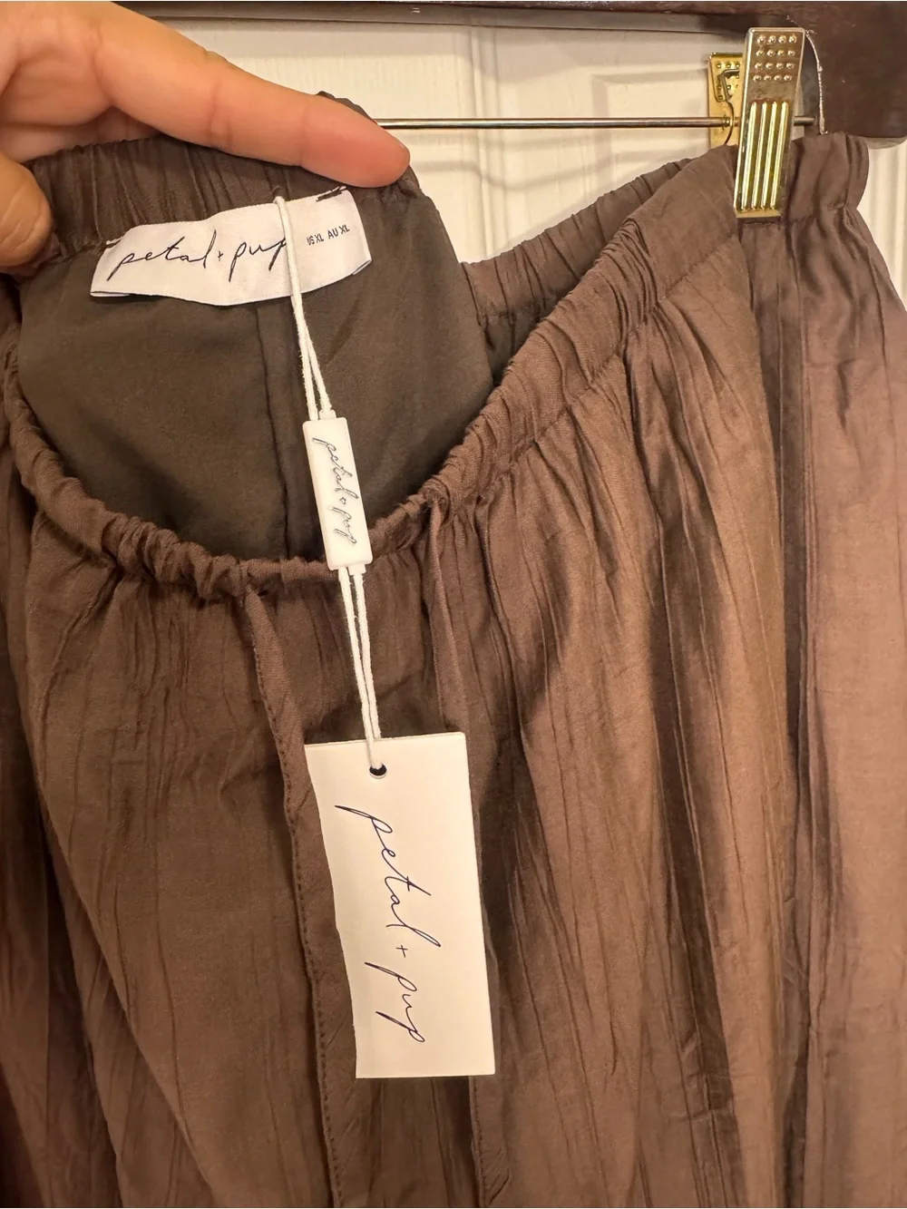 Petal & Pup Chocolate Brown Maxi Skirt